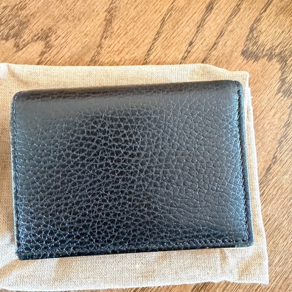 Gucci GG Marmont card case wallet black leather with gold hardware - Picture 8 of 16